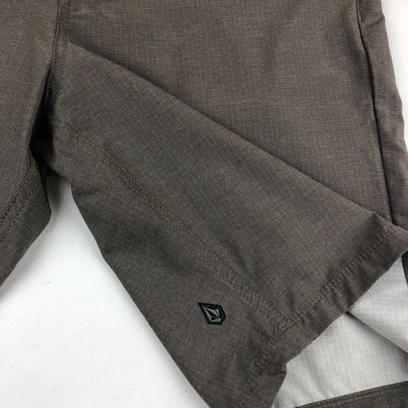 Volcom Tan Coastal Beachy Surf & Turf 2 Way Stretch Shorts Athletic Comfy - Picture 7 of 15